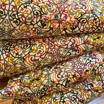 Crate and barrel King Goose Down comforter plus medallion Morocco duvet cover  