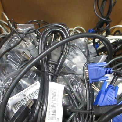 Lot 89 - Box Lot Of Computer Cords