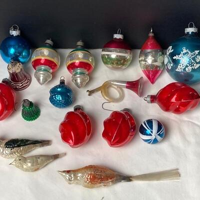 Lot #236 Antique Mercury Glass Ornaments 