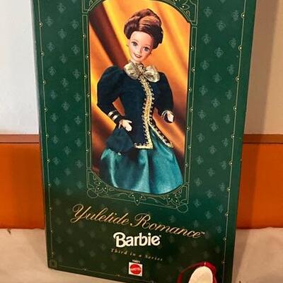 Lot #241 Hallmark Special Edition Yuletide Romance Barbie and Ornaments 