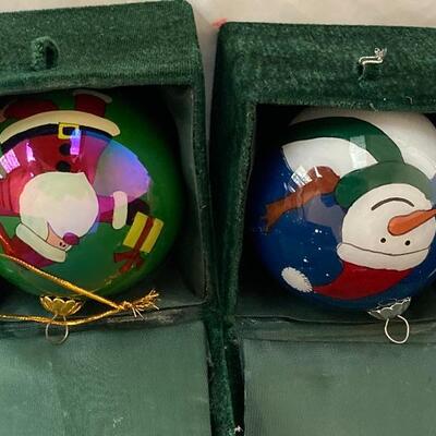 Lot #247 Four Glass Painted Ornaments 