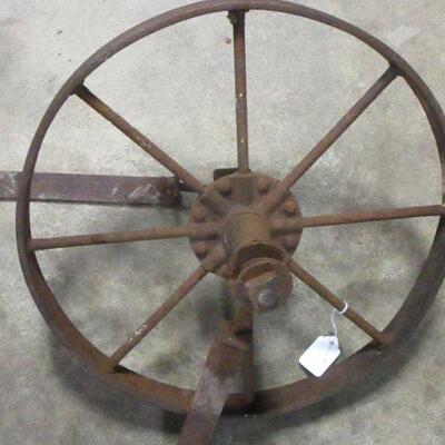 Lot 5 - Vintage Wheel Barrow Steel Wheel 