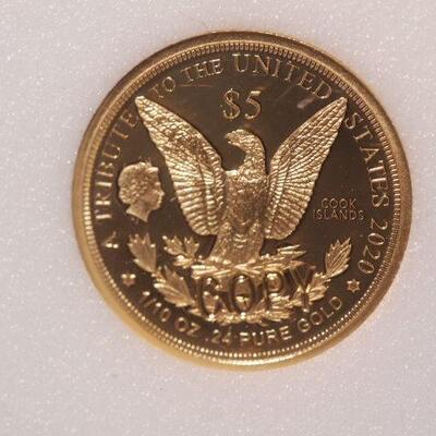 1964  1/10th oz. 24ct Gold $5.00 Gold coin