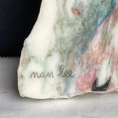 Lot #262 Nan Lee Painting On Stone Pierrotâ€™s Broken Heart