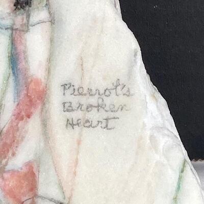 Lot #262 Nan Lee Painting On Stone Pierrotâ€™s Broken Heart