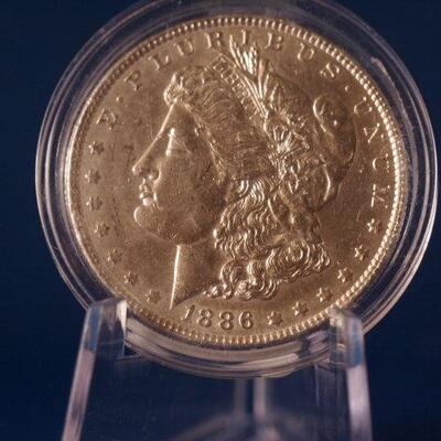 1886 P UNC Morgan Silver Dollar  140