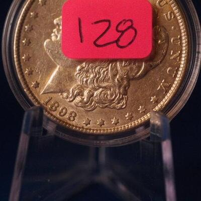 1898 P UNC Morgan Silver Dollar  128 