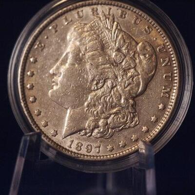 1897 P UNC Morgan Silver Dollar  129