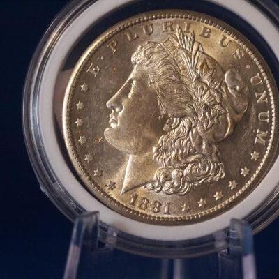 1881 S UNC Morgan Silver Dollar  156