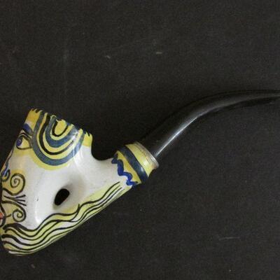 Lot 172- Vintage Artistic Face Tobacco Pipe