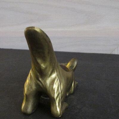 Lot 174- Vintage Scotty Dog Brass Pipe Holder