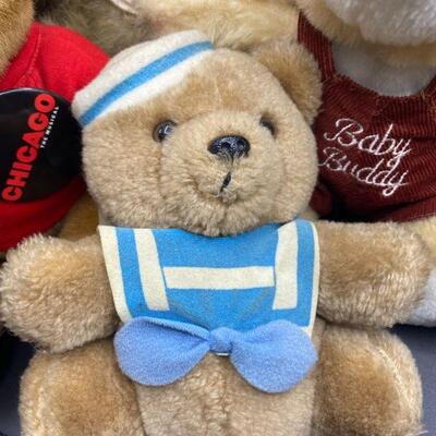 4 Vintage Plush Teddy Bears