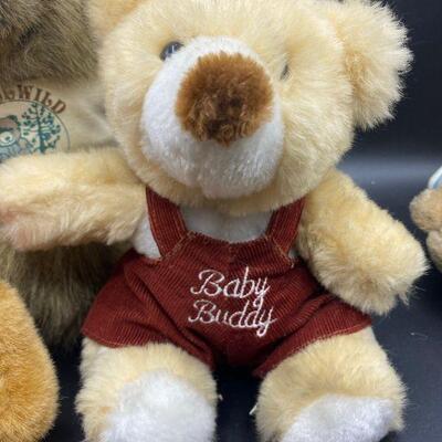 4 Vintage Plush Teddy Bears