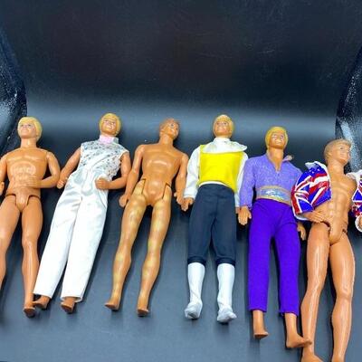 Lot of 6 Vintage Ken Dolls 