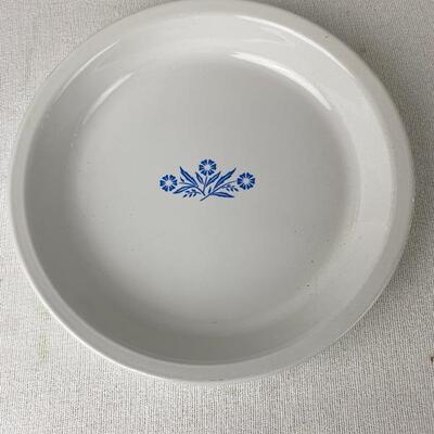 Lot# 13 Corning Ware Corn Flower Platter w/rack Serving Tray Pie Plate