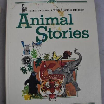 4 Hardcover Kids Books: The Golden Treasure Chest, Vintage 1968