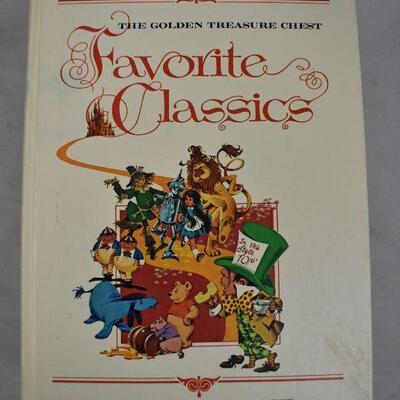 4 Hardcover Kids Books: The Golden Treasure Chest, Vintage 1968