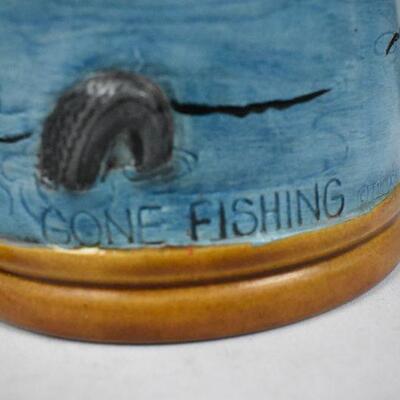Large Stein with Lid. Gary Patterson's Gone Fishing & The Search