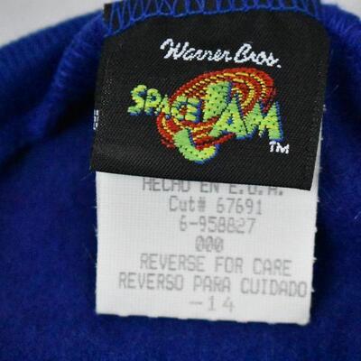 Tune Squad Warner Brothers Space Jam Sweatshirt. New Old Stock 1996, Kids Sz 14