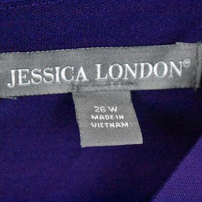 Women's Jumpsuit Pants Outfit by Jessica London, Size 26W. Purple/Black