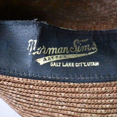 Vintage Hat, Stevens 7 1/8, Norman Sims Hatter, Salt Lake City Utah