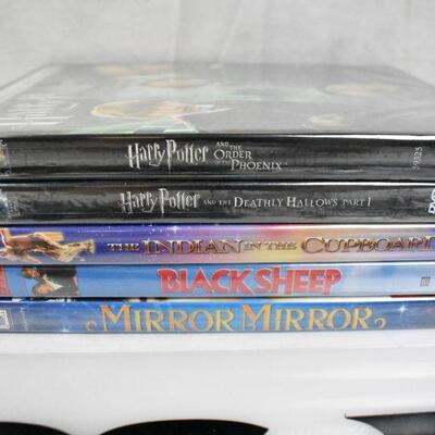 5 New DVDs - Harry Potter, Indian Cupboard, Black Sheep, Mirror Mirror