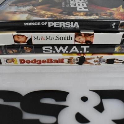 Qty 4 PG-13 DVDs - Prince of Persia, Smith, SWAT, Dodgeball
