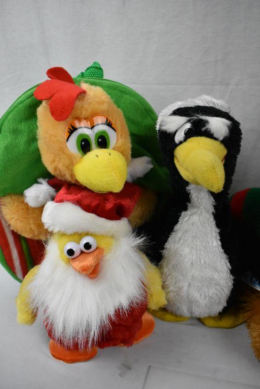 6 pc Christmas Stuffed animals. 3 birds (1 is a small backpack) & 3 Moose/Deer | EstateSales.org