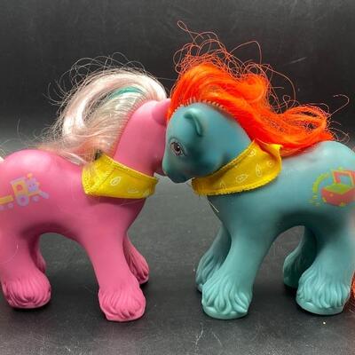 1987 My Little Pony Big Brother Clydesdales Barnacle & Steamer