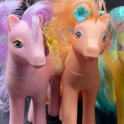 Set of 4 Long Leg My Little Pony Sweetheart Sister Ponies Floral Designs
