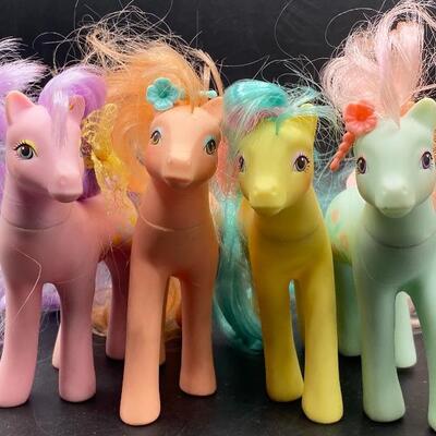 Set of 4 Long Leg My Little Pony Sweetheart Sister Ponies Floral Designs