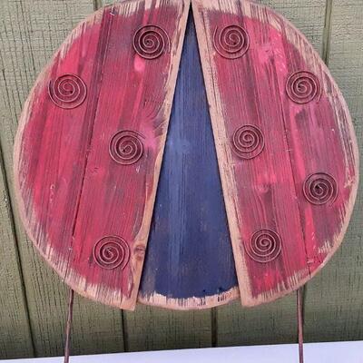 Large Ladybug Garden Art
