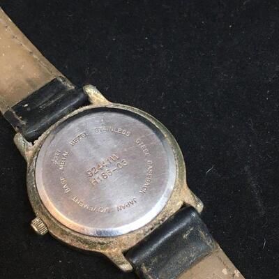 Vintage Wrist Watch with Glowing Numbers and Hands
