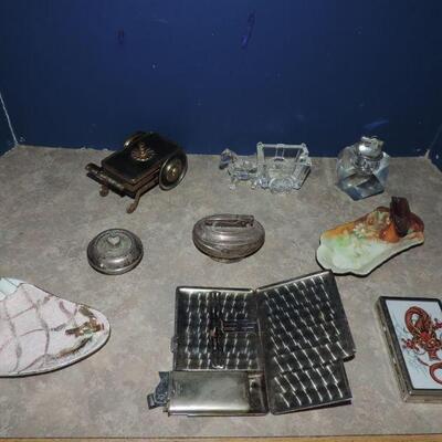 VINTAGE TABLE LIGHTERS & ASHTRAYS