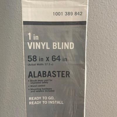 1” Vinyl Blinds / Alabaster 58 x 64 (A) 