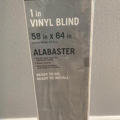 1” Vinyl Blinds / Alabaster 58 x 64 (B) 