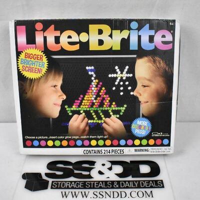 Lite-Brite Toy, 214 pieces - New