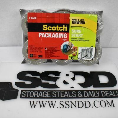 Scotch Sure Start Packaging Tape, 1.88 in x 900 in, 1.5
