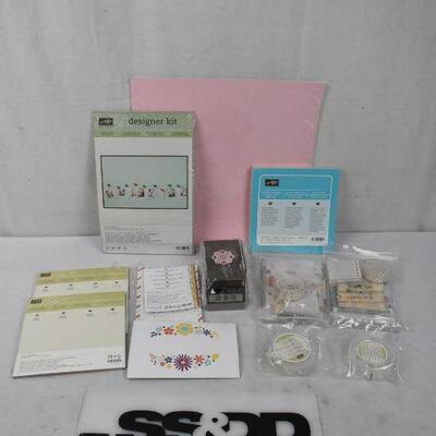 12 pc Stampin' Up! Scrapbooking: Paper, embellishments, and Punch - New