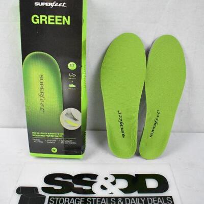 Superfeet Green Foot Support Inserts Size C: Mens 5.5-7/Women's 6.5-8 - New