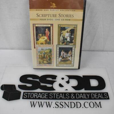 Scripture Stories on 4 DVDs. Sealed - New