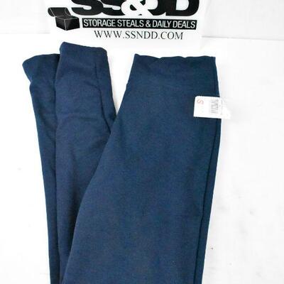 Navy Blue Pants/Thick Leggings By Rainbow, Size Small - New