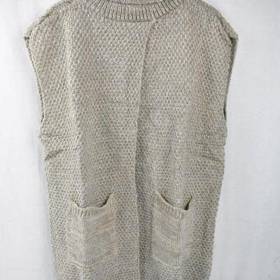 Light Brown Sweater Vest, One Size Fits Most, by AZZ Trading Inc,