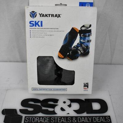 Yaktrax Skitrax. Enhanced Traction and Boot Protection, 1 pair size Large - New