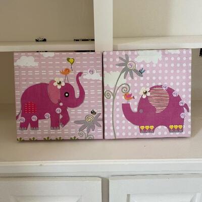Pair of Elephant Canvas Prints 