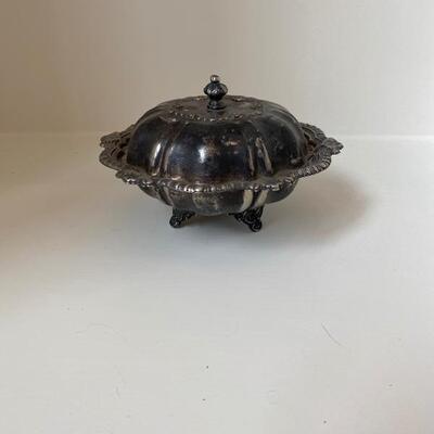 Silver Plate Footed Candy Dish 