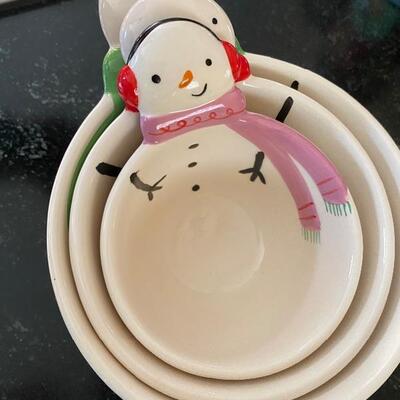 Christmas snowman bowls 