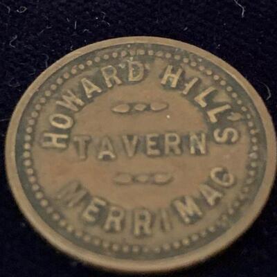 Howard Hill's Tavern Merrimac 5 cent trade token