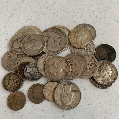 Grouping of silver coins (pre 65) 