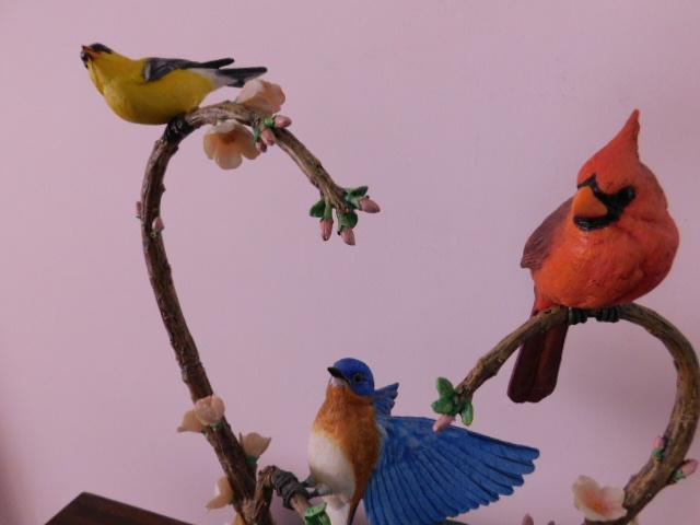 Colorful Collectible Danbury Mint 'Spring Quartet' Birds on Colorful Collectible Danbury Mint 'Spring Quartet' Birds on